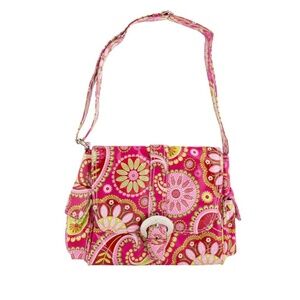 Kalencom 11" Coated Midi Buckle Diaper Bag, Gypsy Paisley Cotton Candy